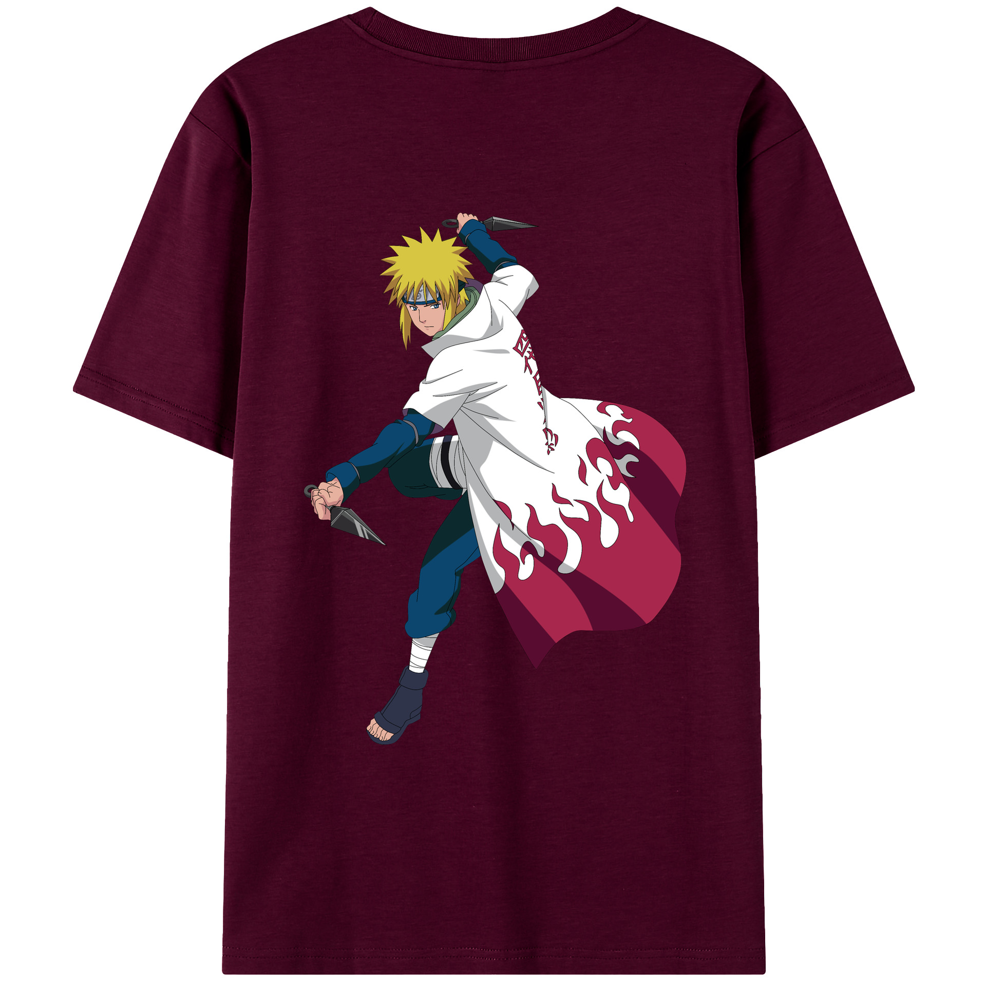 （画像用） NARUTO -ナルト- 波風 ミナト Namikaze Minato レディース半袖Tシャツ(バックプリント)